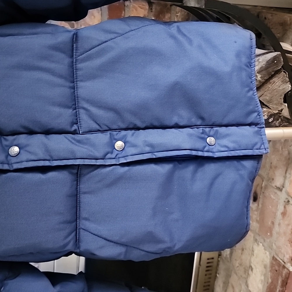 Vintage Eddie Bauer Goose Down Made in USA Quilted Puffer Jacket Blue Sz M TALL - Picture 7 of 17